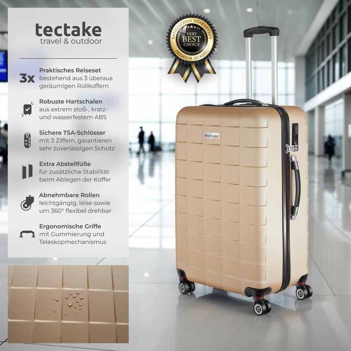 Actual product image tectake Trolley Set 3 pcs. (98 l, L (90 - 115l))