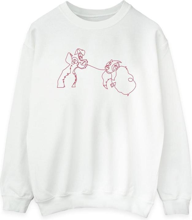 Disney Lady And The Tramp Spaghetti Outline Sweatshirt (XXL)