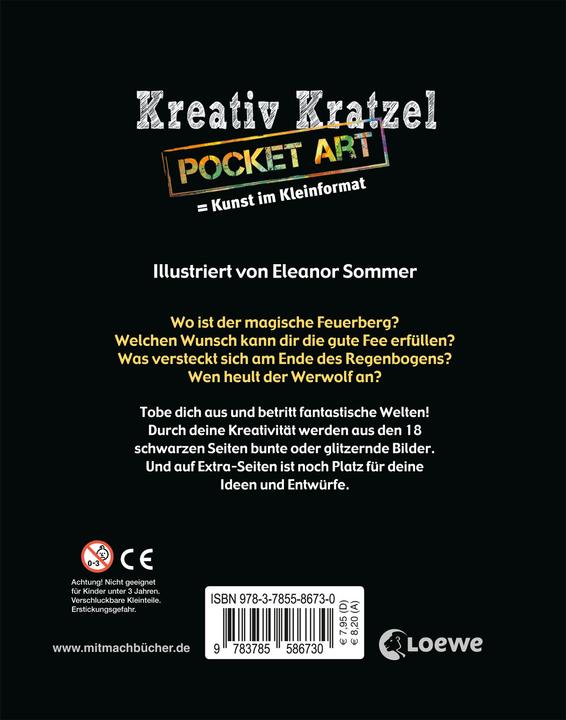 Immagine prodotto Kreativ-Kratzel Pocket Art: Fantasy (Tedesco, Eleanor Summer, 2017)