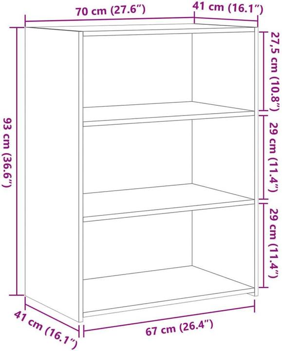 Actual product image VidaXL Sideboard (70 x 41 x 93 cm)