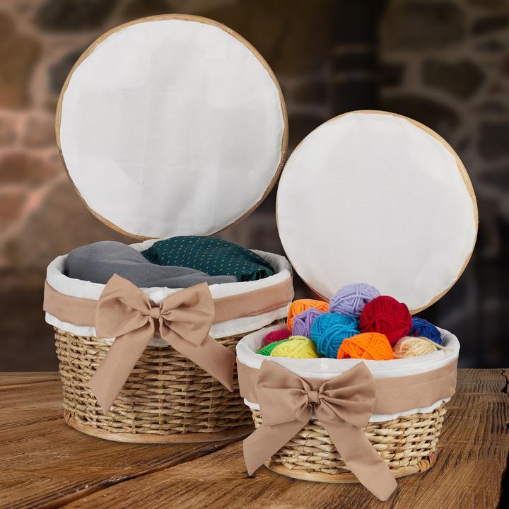 Actual product image Relaxdays Bathroom Basket Set of 2 (2 x, 31 x 31 x 22 cm)