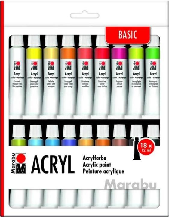 Produktbild Marabu Acrylfarbe (Mehrfarbig, 12 ml)