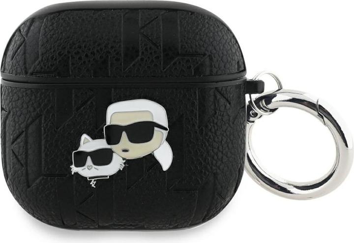 Produktbild Karl Lagerfeld Monogram Karl & Choupette Head Case for AirPods 4 - Black (Kopfhörer Tasche)
