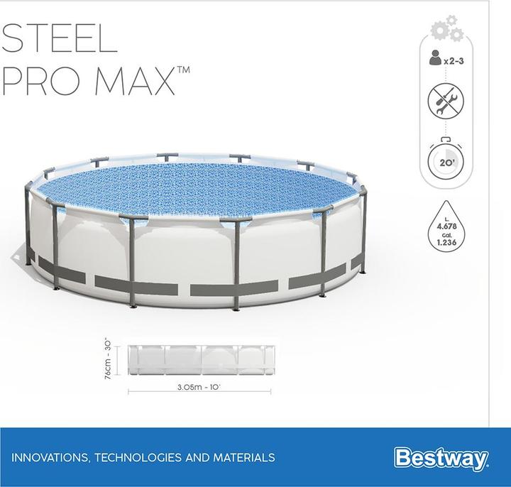 Actual product image Bestway Steel Pro Max Pool 305x76cm (ø 305 x 75 cm)