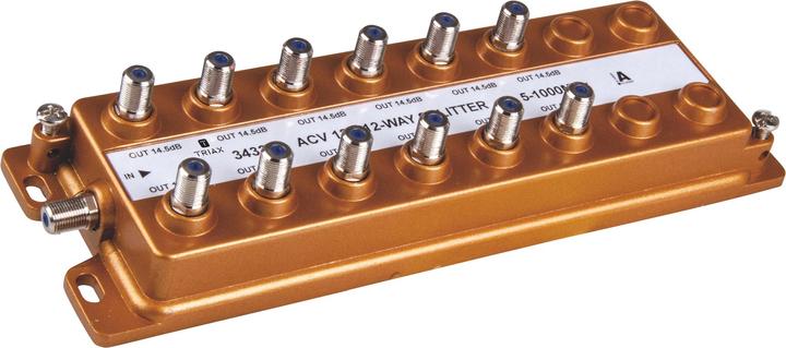 Actual product image Triax F-distributor 12-way 5-1000MHz 14dB hum coupling ACV 12 (Cable Accessories)