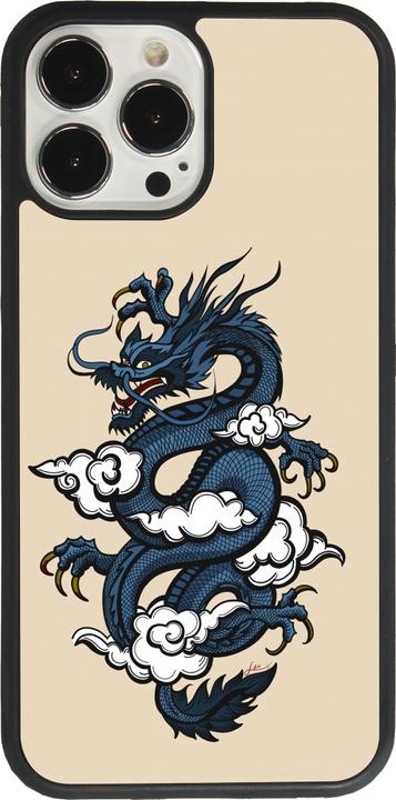 Actual product image PhoneLook Cover Silicone Black Blue Dragon Tattoo (Apple iPhone 13 Pro Max)