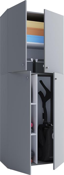 Produktbild VCM Holz Besen Putzschrank Lona mit Drehtüren (70 x 37 cm)