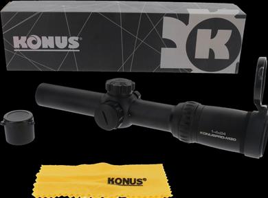 Actual product image Konus Riflescope Konuspro M-30 1-4x24 With Illuminated Crosshairs (4 x, 24 mm)