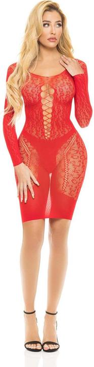 Actual product image Pink Lipstick Animal Inside Chemise Red O/S (Red)