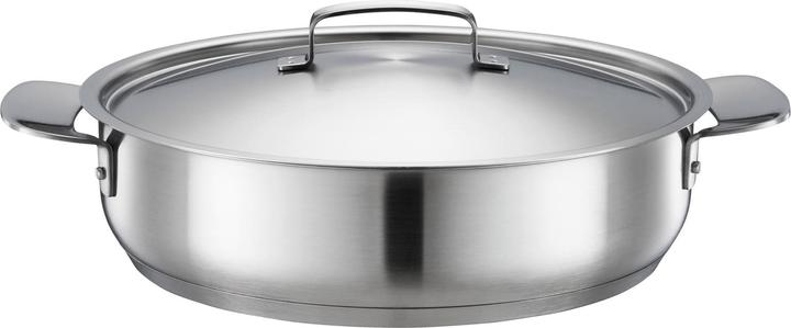 Actual product image Fiskars All Steel Roaster with lid, 28cm (28 cm, Casserole + Stewpot, Stainless steel)