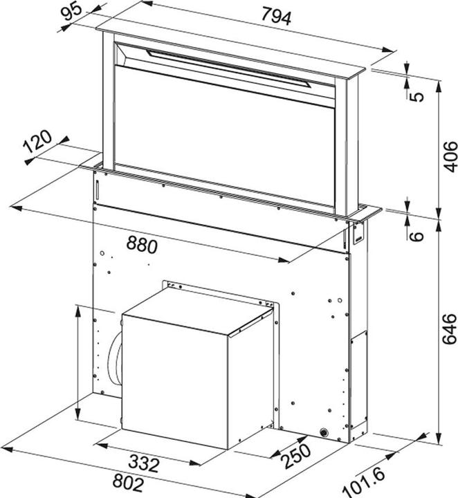 Actual product image Franke FDW 908 IB XS Downdraft