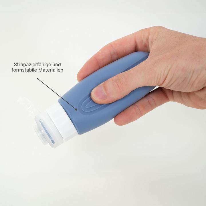 Produktbild Hermex Reiseflaschen 4er Set (Necessaire, Flüssigkeitsbeutel, Hygieneprodukt)