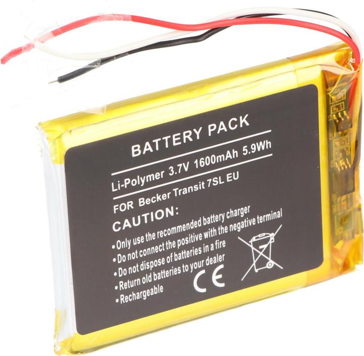 Image du produit AccuCell Batterie compatible avec le navigateur Becker Transit 7SL UE Li-Polymer 3.7V 1600mAh 5.9Wh