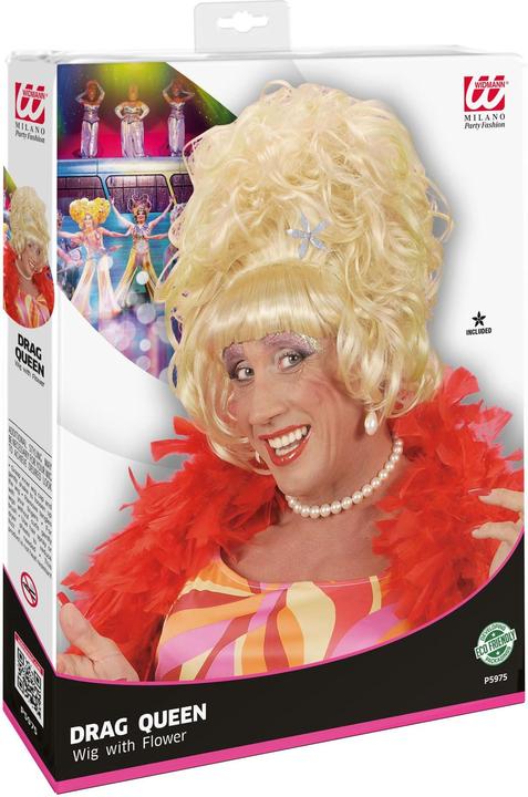 Image du produit Widmann Blonde Perücke Drag Queen Mit Blumen in Box