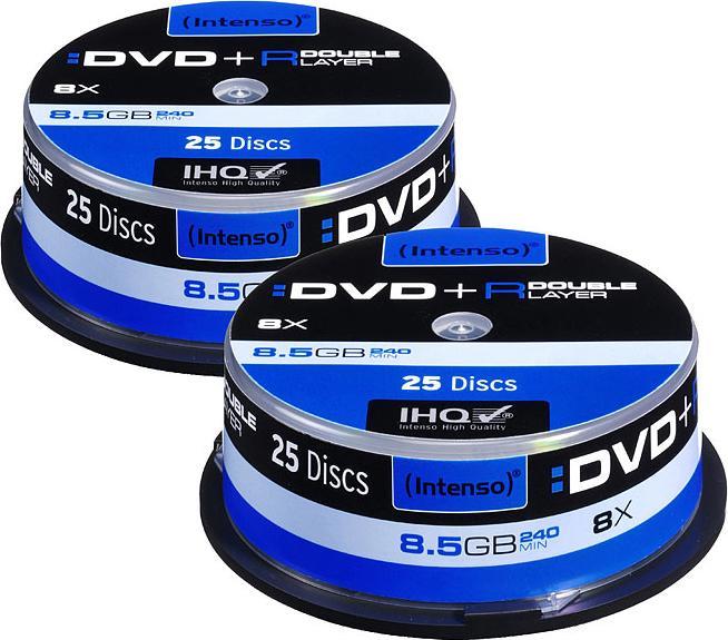 Actual product image Intenso DVD+R Double Layer, 2x 25 spindle (25 x)