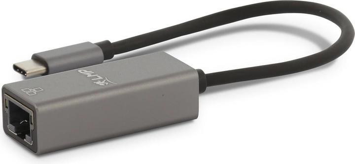 Produktbild LMP USB-C-auf-Gigabit-Ethernet-Adapter, grau (USB-C, RJ45 (1x))