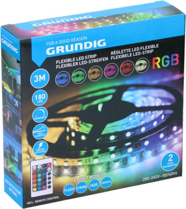 Produktbild Grundig LED-Stripe 180 SMD LEDs 3 m (Mehrfarbig, 300 cm, Indoor)