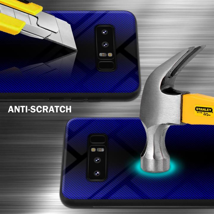 Actual product image Cadorabo TPU Striped Glass Cover (Samsung Galaxy Note 8)