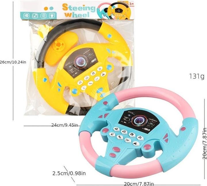 Produktbild Activity Board Co-Pilot Musik-Lenkradsimulationsspielzeug, Kinderspielzeug für die Früherziehung, elektronisches