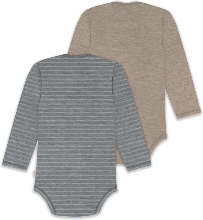 Actual product image Normani 2-pack baby merino bodysuit long sleeve "Auckland" - 9381 (80)