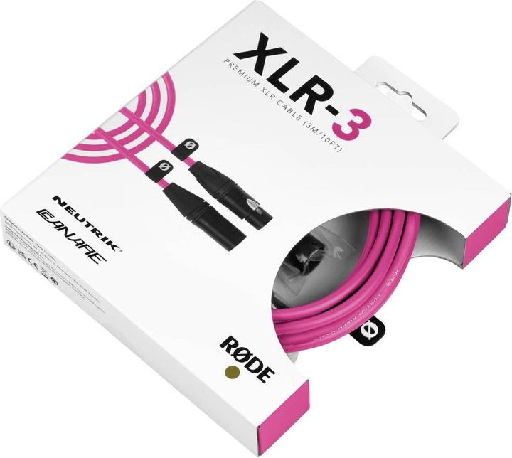 Produktbild RØDE XLR-3 Pink (3 m, XLR)