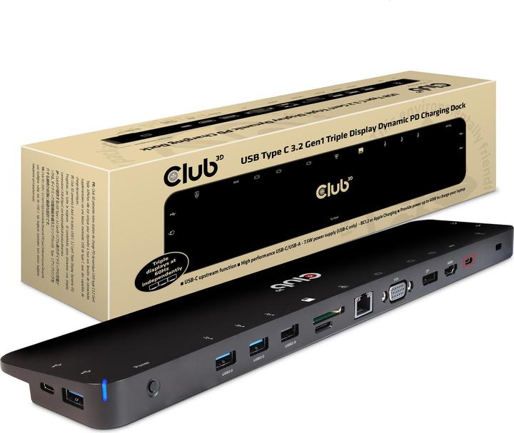 Produktbild Club 3D CSV-1564 (USB-C, 3 Ports)