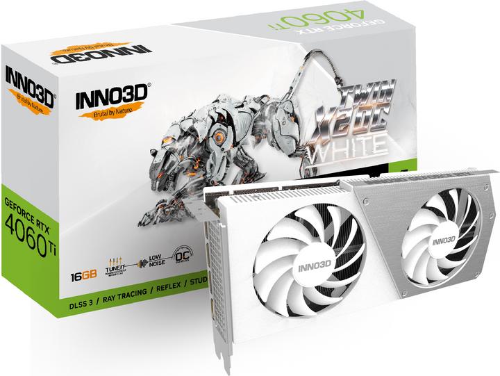 Image du produit Inno3D GeForce RTX 4060 Ti Twin X2 OC Blanc (16 Go)