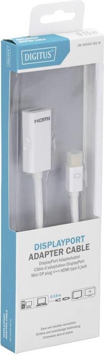 Actual product image Digitus mini DP to HDMI (Mini DP, DC connector 4.5 mm, 15 cm)