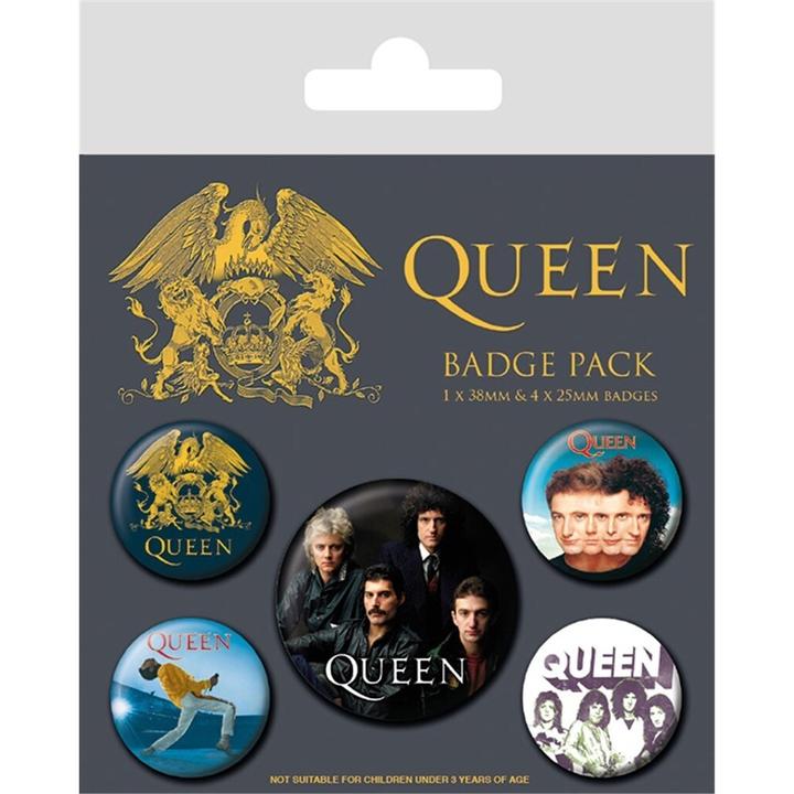 Immagine prodotto Queen Set di distintivi classici in confezione da 5