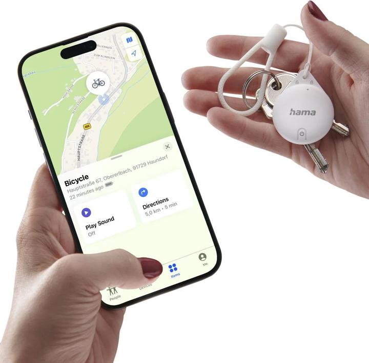 Actual product image Hama 185815 Key finder Bluetooth for Apple White 4 pcs. set (iOS)