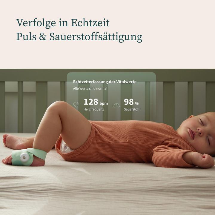 Produktbild Owlet Dream Sock Smart Sock für Baby, Bedtime Blue + Cam 2 (Babyphone mit Kamera)