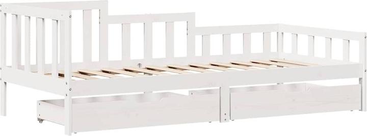 Immagine prodotto VidaXL Letto da giorno Letto per ospiti Divano letto Divano letto cassetti 90x190cm in legno massiccio (90 x 190 cm)