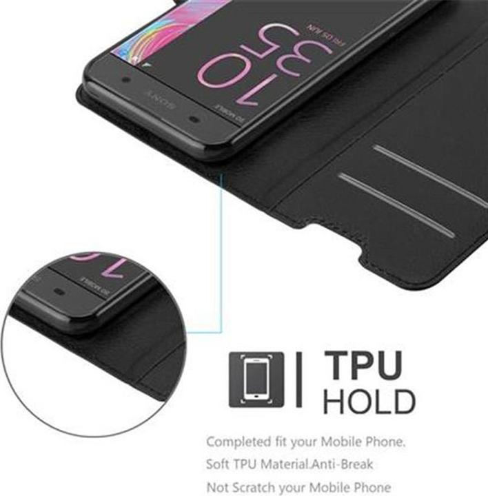 Actual product image Cadorabo Book with stand function cover (Sony Xperia XA)