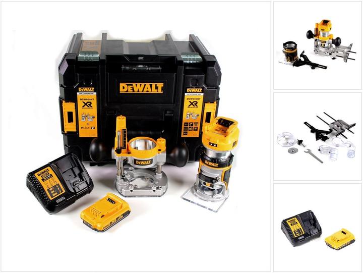 Immagine prodotto DeWalt DCW 604 D1 Fresatrice combinata 18V 55mm in valigetta TSTAK + 1x Batteria 2,0 + 1x Caricabatt