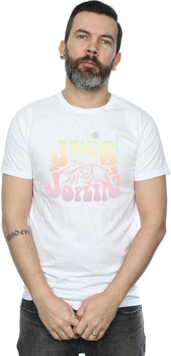 Actual product image Janis Joplin Mens Pastel Logo T-Shirt (S)