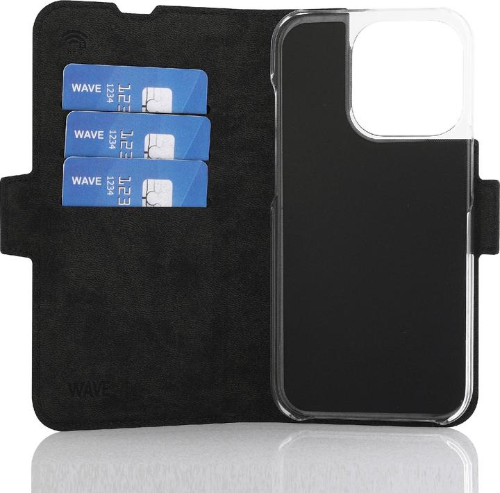 Produktbild Wave BookCase -suojakotelo, MagSafe-yhteensopiva, iPhone 15 Pro, musta (Apple iPhone 15 Pro)