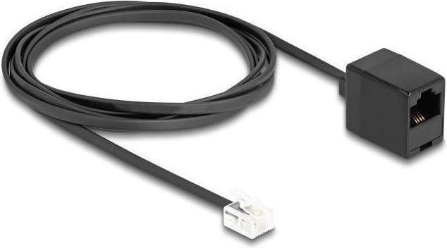 Image du produit Delock Câble téléphonique RJ11 mâle vers RJ45 femelle noir 2 m