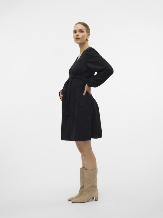 Produktbild Mamalicious Normal geschnitten V-Ausschnitt Elastische Bündchen Ballonärmel Kurzes Kleid Kleid (XS)
