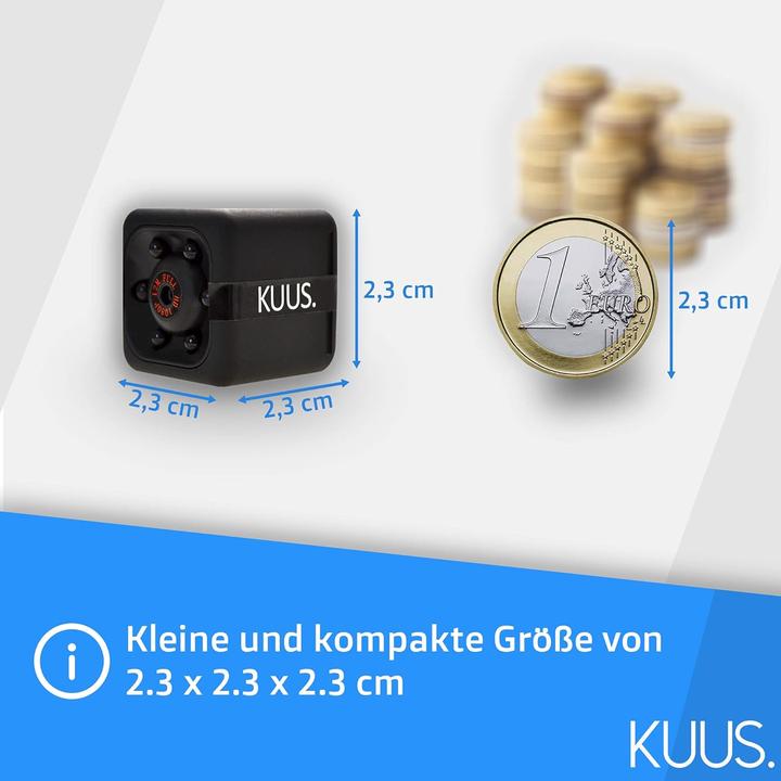Actual product image Kuus. Mini surveillance camera, indoor (1920 x 1080 Pixels)