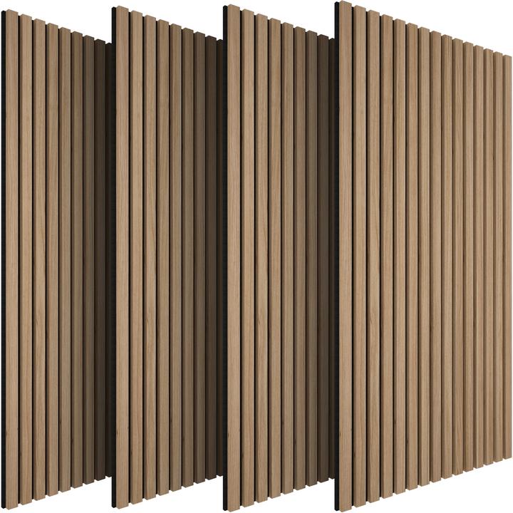 tectake Set Akustikpaneele Sonic Wall Holzoptik (4 Stk.)