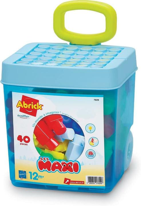 Ecoiffier Abrick Set von Blocks in Blue Koffer auf Rädern (104000 l)