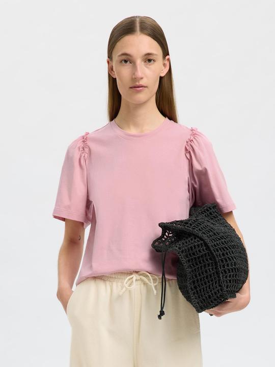Produktbild Selected Femme Gerüschtes Baumwoll T-Shirt (L)