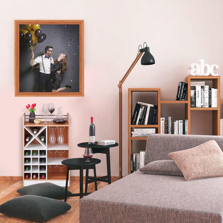 Immagine prodotto Relaxdays Cantinetta con Porta Calici, per 22 Bottiglie (63 x 35 x 96 cm)