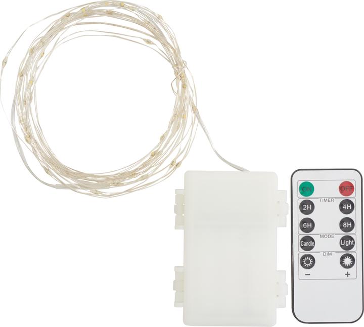 Produktbild VBS Outdoor Micro-LED-Lichterkette, mit Fernbedienung, 50 LEDs (5 m)