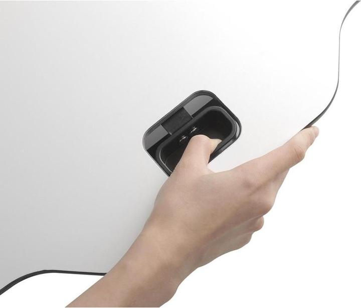 Actual product image Ergo Office Ultra-thin desktop converter, stand for work while sitting or standing, white, with gas