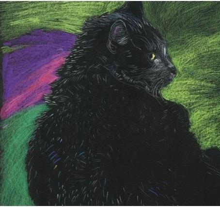 Actual product image EMG Notizbuch. Grüne Katze im Jahr 2023