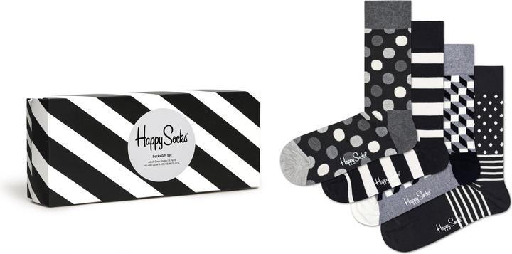 Actual product image Happy Socks Classic Black & White (pack of 4, 36 - 40)