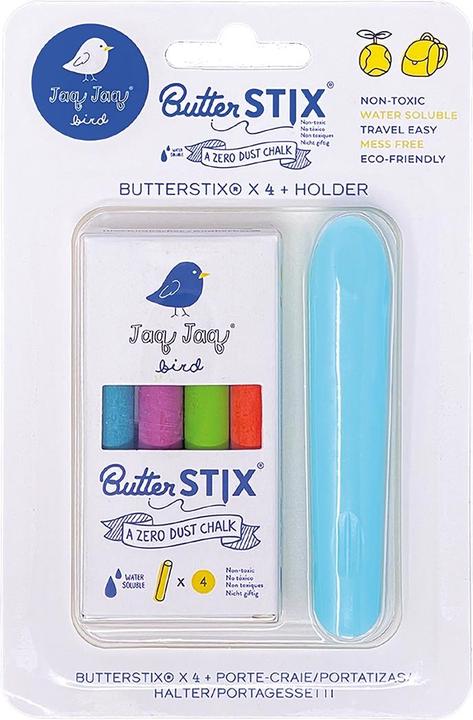 Immagine prodotto Jaq Jaq Bird 4 gessetti Butterstix con supporto (Multicolore, 5 x)