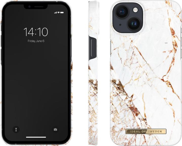 Actual product image iDeal Of Sweden Designer cover with MAGSAFE Carrara Gold (Apple iPhone 14 Plus)