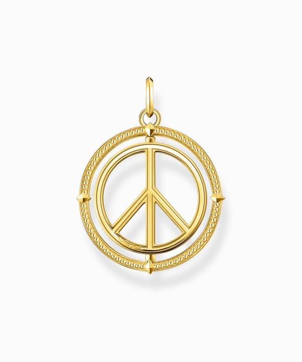 Image du produit Thomas Sabo Pendentif Signe de Paix avec Pierres Multicolores Plaqué Or (Argent 925)